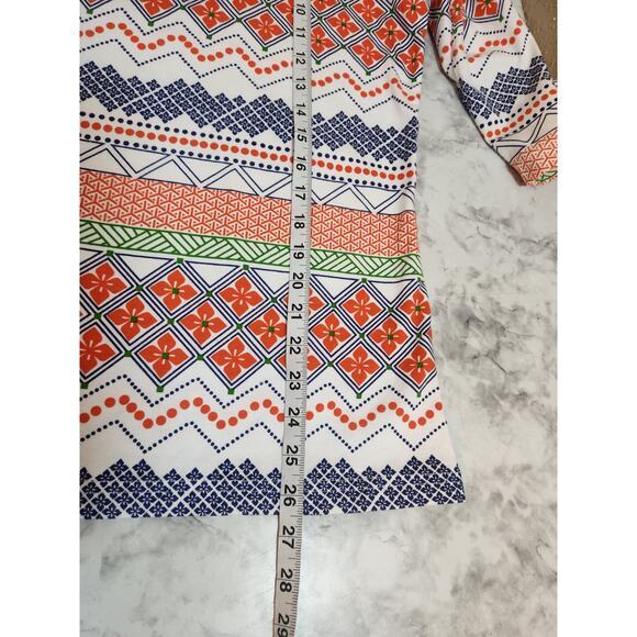 Extra Shenanigans Women's Multicolor Geometric V-Neck 3/4 Sleeve‎ Blouse Size 1X - Picture 5 of 5